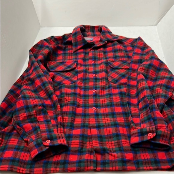 Pendleton Red and Black Checkered Men's Shirt - Picture 1 of 5